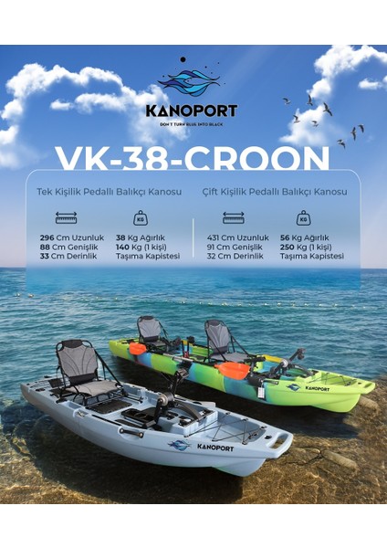 Konoport Vk-38 Croon Tek Kişilik Balıkçı Kanosu