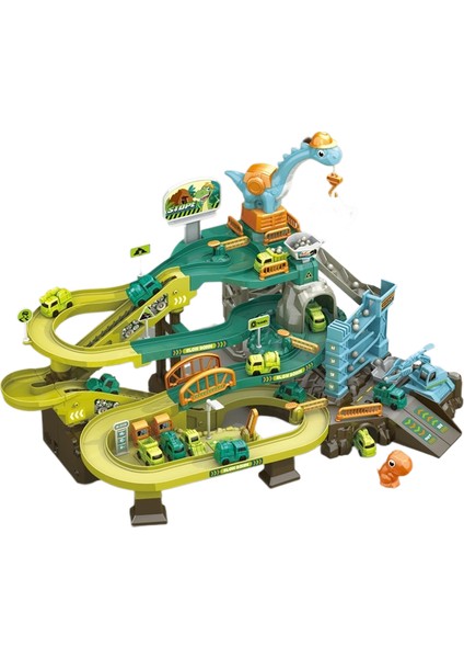 Elektrikli Parça Macera Atılım Kayar Dıy Tren Araba Bulmaca Dinozor Parça Otopark (Yurt Dışından)