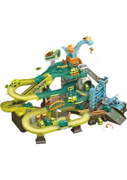 Elektrikli Parça Macera Atılım Kayar Dıy Tren Araba Bulmaca Dinozor Parça Otopark (Yurt Dışından)