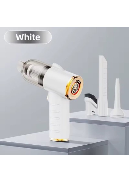 Taşınabilir Kablosuz Üfleme ve Vakum Özellikli Ev-Araba-Ofis Mini El Süpürgesi