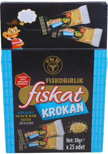 Susamlı Krokan 30G x 25 Adet