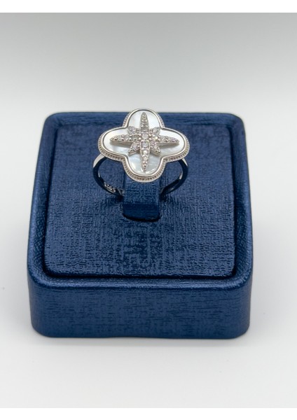 Sedef Taşlı Kuzey Yıldızı Gümüş Yüzük Livora Jewelry fırsatları
