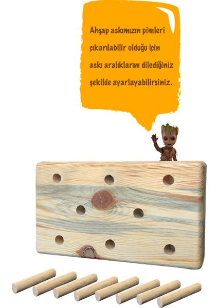 Dekoratif Ahşap Duvar Askısı