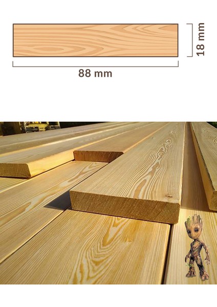 100 Cm 2. Sınıf Ahşap Köşeli Deck