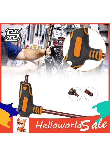 Helloworld Allen-Key 25 Derece Dönen Bilyalı Başlık Krom Vanadyum Alaşımlı Çelik Anahtar (Yurt Dışından)