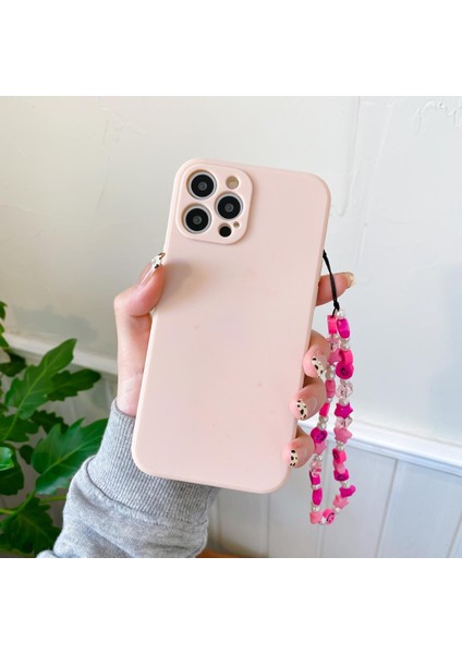 Zincir Boncuk Kolye El Kayışı Asın Telefon Süsü iphone Için Kılıf 13 12 11 Pro Max Mini Xs Xs Xr 7 8 Artı Se 2 Sevimli Kordon Kapağı (Yurt Dışından)