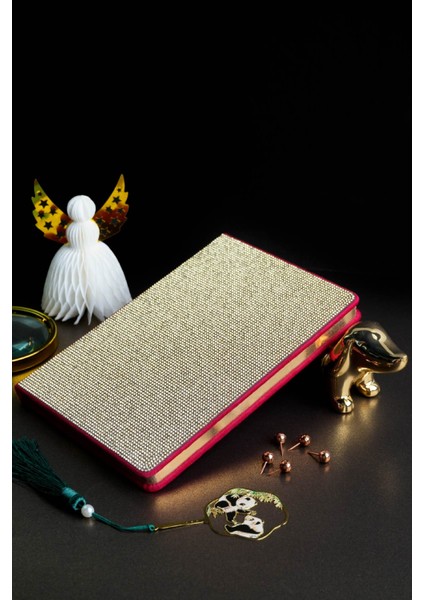 Diamond Taşlı Sert Kapak Defter A5(14.8x21 cm) 100gr. 160 Sayfa Çizgili