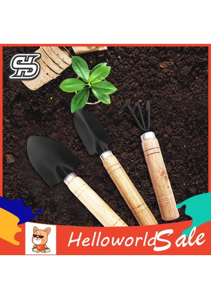 Helloworld Bahçe Küreği Tırmığı Ergonomik Tasarım Pas Önleyici Bahçe Küreği Tırmığı (Yurt Dışından)