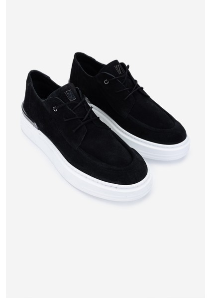 Erkek Deri Siyah Süet Sneakers & Spor Ayakkabı 352 22253 Erk Ayk Y25 Sıyah Suet
