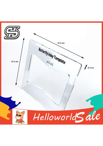 Helloworld Dekoratif Şablonlar Uygun Ağaç Işleme Kelebek Ekleme Şablonu (Yurt Dışından)