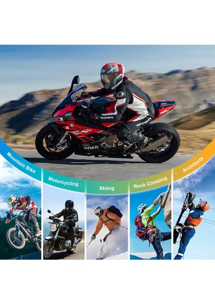 Q28 Motosiklet Kask Bluetooth Kulaklık 1080P Kamera Interkom Kulaklık Su Geçirmez Intercom