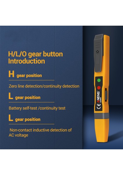 Oryantal Aneng VD806 Ac/dc Gerilim Dedektörü Elektrikli Temassız Kalem Test Cihazı Süreklilik Pil Test Kalemi Ses Işığı Alarmı ile (Yurt Dışından)