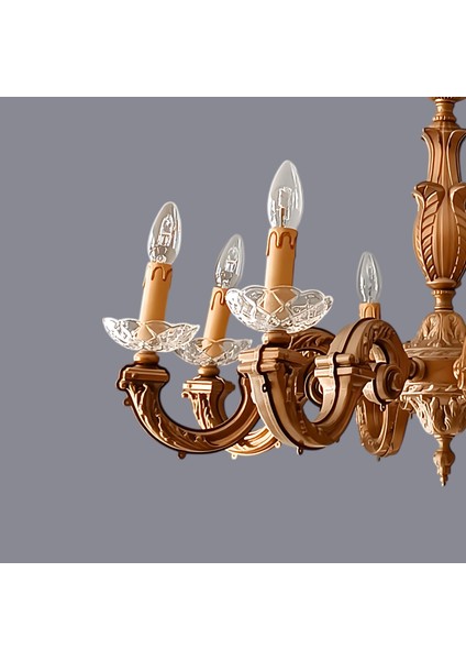 Calvo 8 Kollu Eskitme Gold Avize