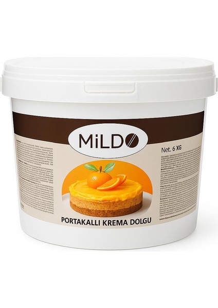 Portakallı Krema Dolgu 6 kg - Pasta ve Tatlılar Için Dolgu Kreması