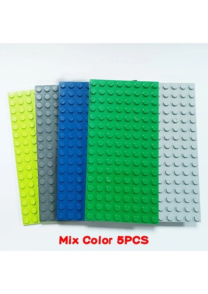5pcs Diy Taban Ince Plaka 8X16 Noktalar Moc Yapı Taşları Taban Plakaları Taban Plakaları Küçük Parçacıklar Çocuk Oyuncak: Mix Rengi 5pcs/boyut: 8X16 Noktaları (Yurt Dışından)