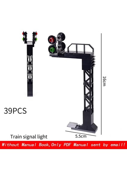 Moc Yaratıcı Uzman Şehir Tren Trafik Işıkları Korkuluk Geçişi Demiryolu Ekspres Tuğlaları Yapı Taşları Çocuklar Için Diy Oyuncaklar Hediyeler Renk: Stil 05 (Yurt Dışından)