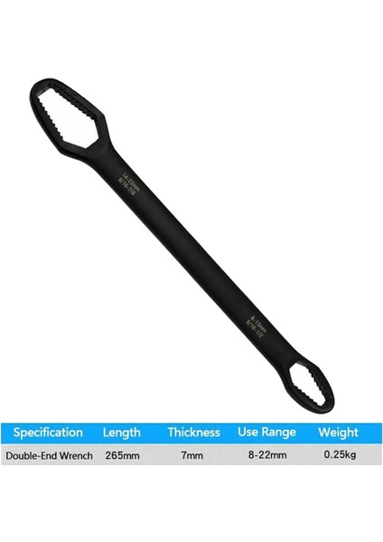 8-22MM Evrensel Torx Anahtarı Çift Uçlu Anahtar Kendinden Sıkma Somunları Onarım Aracı (Yurt Dışından)