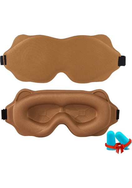 3D Uyku Maskesi Gözler Için Hafif Uyku Maskesi Seyahat Göz Fakültesi Göz Maskesi Gezi Gece Nefes Alabilir Slaapmasker Renk: Deve (Yurt Dışından)