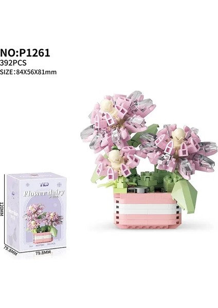 Romantik Çiçek Yapı Taşları Sonsuz Bonsai Ağacı Bahçeleri Mikro Tuğlalar Diy Saksı Bitkileri Model Yaratıcı Çocuk Kitleri Oyuncaklar Renk: P1261 392PCS (Yurt Dışından)