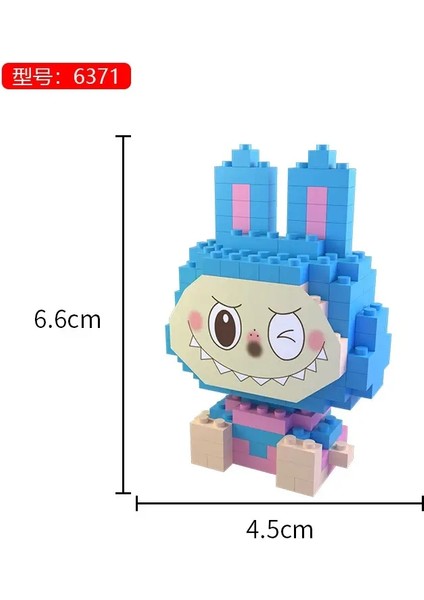 Pop Mart Legubu Orijinal Yapı Taşı Pop Mart Karikatür Karakter Labubu Figür Yapı Taşları Oyuncaklar Çocuklar Için Hediyeler Renk: JM6371/BOYUT: Kutu Yok (Yurt Dışından)