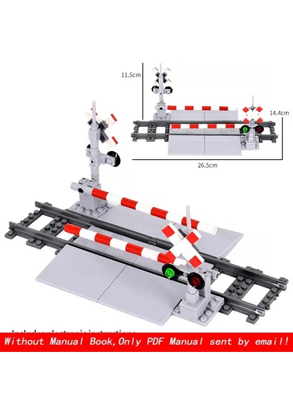Moc Creative Expert City Tren Trafik Işıkları Korkuluk Geçişi Demiryolu Ekspres Tuğlaları Yapı Taşları Çocuklar Için Diy Oyuncaklar Hediyeler Renk: Stil 03 (Yurt Dışından)