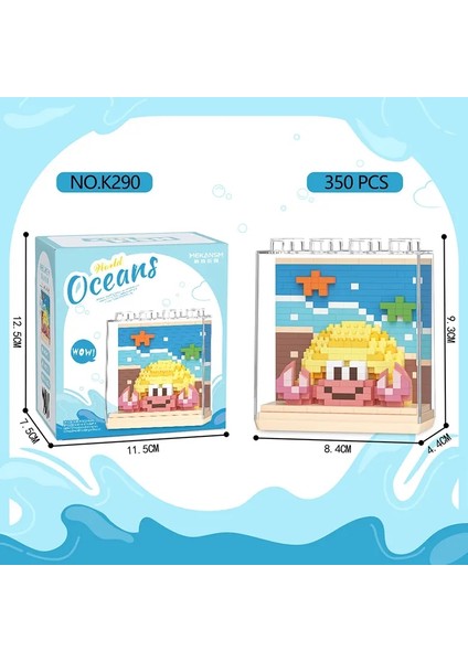 Yeni Deniz Yaşamı Yapı Banat Toys Toz Kapağı Eğitim Montaj Süsleri Mikro-Parçacık Yaratıcı Oyunlar Renk: K290/BOYUT: Kutu Yok (Yurt Dışından)