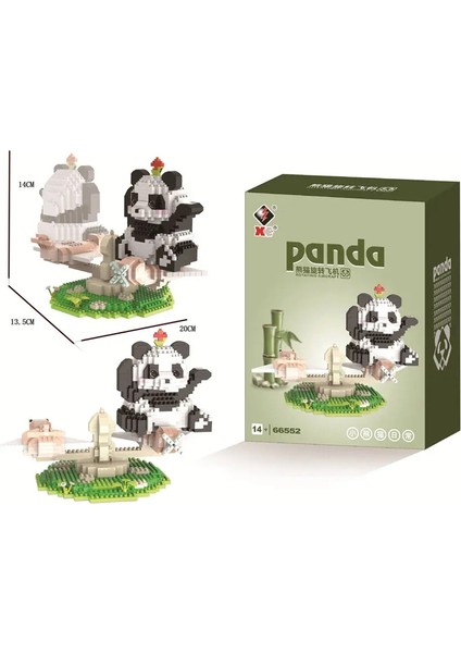 Yaratıcı Dev Panda Yapı Taşları Küçük Parçacık Eğitim Oyuncakları Masaüstü Süsleri Çocuk Tatil Hediyeleri Renk: 66552/BEDEN: Kutu Yok (Yurt Dışından)
