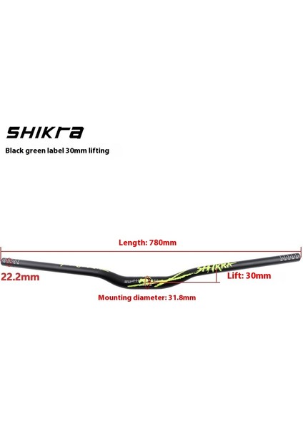 Bisiklet Gidonu Dağ Bisikleti Gidonu Alüminyum Kırlangıç Gidon 720/780MM Gidon Çapraz Sürme Aksesuarları (Yurt Dışından)