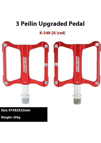 Bisiklet Pedallarıaluminyum Alaşımlı Ultra Hafif Kaymaz Üniversal Dağ Bisikleti Pedalları Bisiklet Aksesuarları (Yurt Dışından)