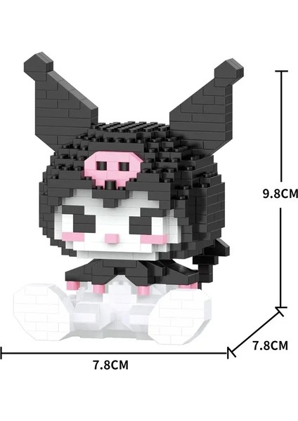 Sanrio Anime Hello Kitty My Melody Cinnamoroll Pompompurin Kuromi Dostları Yapı Taşları Tuğlalar Kız Çocuk Oyuncak Hediye Setcolor: K8/boyut: Kutu Yok (Yurt Dışından)