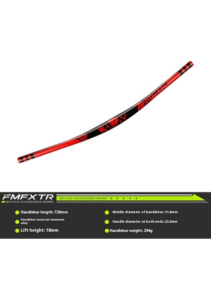 Bisiklet Gidonu Dağ Bisikleti Gidonu Alüminyum Kırlangıç Gidon 720/780MM Gidon Çapraz Sürme Aksesuarları (Yurt Dışından)
