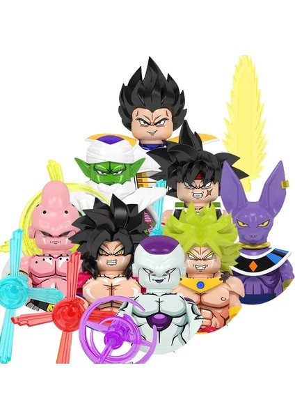 Moc Japon Anime Çizgi Film Yapı Taşları Mini Aksiyon Figürü Uyumlu Aksesuarlar Model Oyuncaklar Tuğla Çocukların Doğum Günü Hediyeleri Renk: Ejderha Topu 03 (Yurt Dışından)
