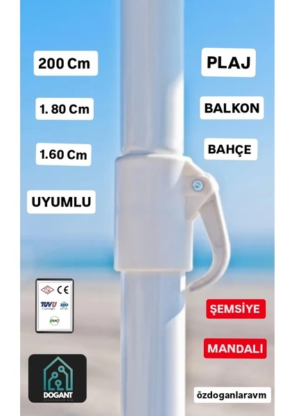 Plaj Şemsiyesi Mandalı Şemsiye Borusu Sıkıştırma Mandalı
