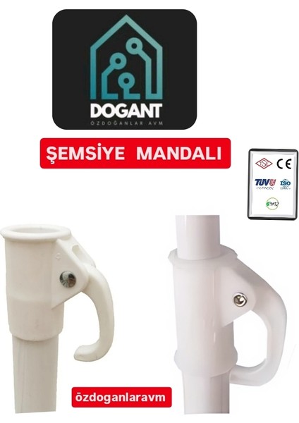 Plaj Balkon Şemsiyesi Mandalı Şemsiye Borusu Sıkıştırma Mandalı