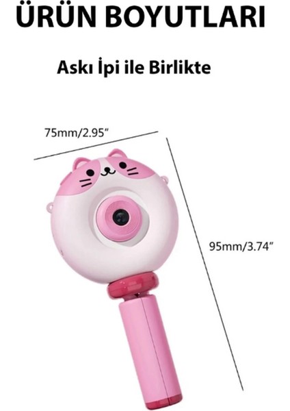 Hd Kamera Karikatür Tripodlu Çocuk Dijital Kamera Fotoğraf Makinası 1080P Video Kaydedici 2.0 Inç