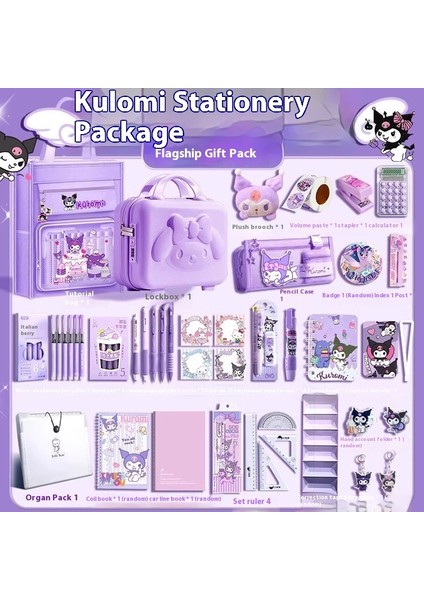 Kuromi Kırtasiye Seti Hediye Kutusu Sanrio Bundle (Yurt Dışından)
