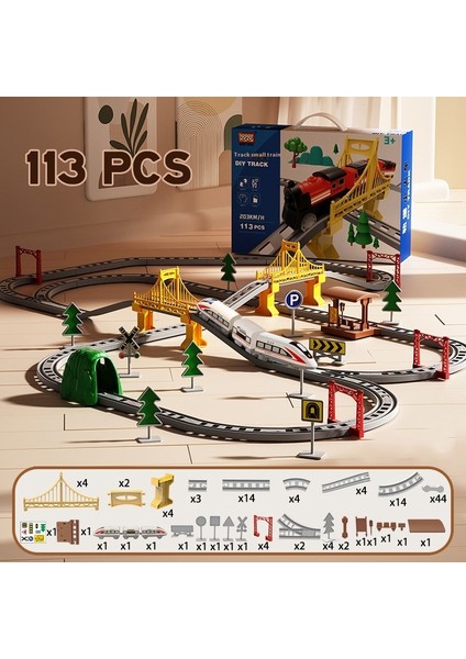 Simülasyon Elektrikli Tren Parça Seti Yüksek Hızlı Tren Oyuncak Modeli (Yurt Dışından)