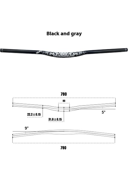 Bisiklet Gidonu Dağ Bisikleti Gidonu Alüminyum Kırlangıç Gidon 720/780MM Gidon Çapraz Sürme Aksesuarları (Yurt Dışından)