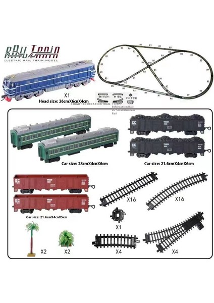 Simülasyon Elektrikli Tren Parça Seti Yüksek Hızlı Tren Oyuncak Modeli (Yurt Dışından)