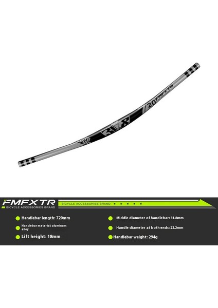 Bisiklet Gidonu Dağ Bisikleti Gidonu Alüminyum Kırlangıç Gidon 720/780MM Gidon Çapraz Sürme Aksesuarları (Yurt Dışından)