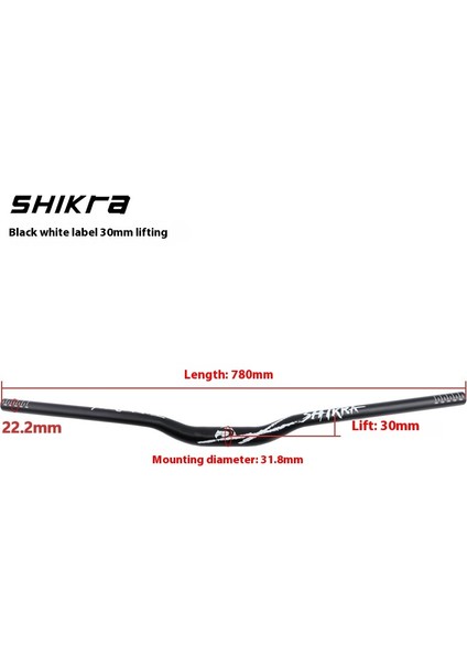 Bisiklet Gidonu Dağ Bisikleti Gidonu Alüminyum Kırlangıç Gidon 720/780MM Gidon Çapraz Sürme Aksesuarları (Yurt Dışından)