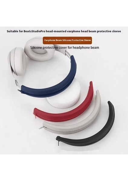 Beats Studio Pro Kulaklıklar Için Silikon Kafa Bandı Kapağı Kafa Bandı Kapağı Koyu Mavi (Yurt Dışından)