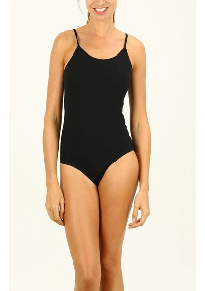 9251 Bayan Ince Askılı Çıtçıtlı Body