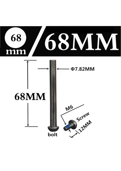 68MM 1 Adet Stil M6 ve Φ8* Scooter Paten Bisiklet Bisiklet Şok Emiciler Somun ve Civata Vida Aksesuarları (Yurt Dışından)