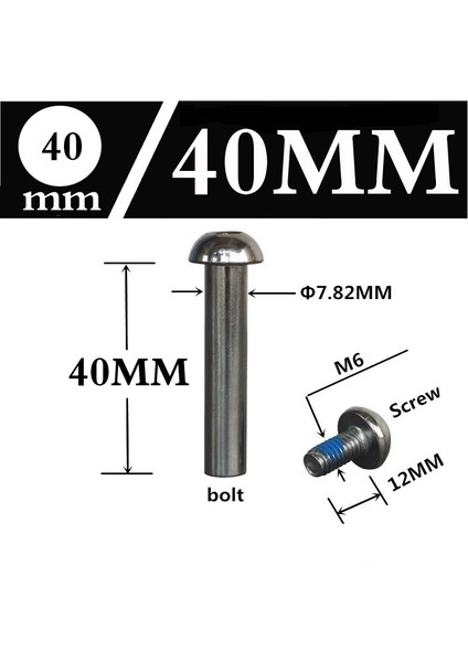 40 mm 1 Adet Stil M6&φ8 Scooter Paten Elektrikli Bisiklet Amortisör Civata Somun Aksesuarları (Yurt Dışından)