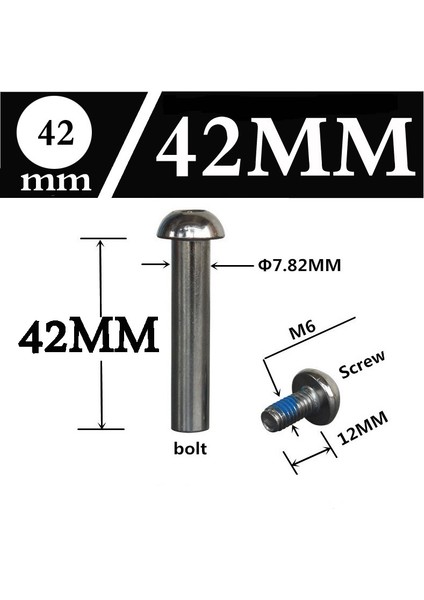 42MM 1 Adet Stil M6&φmm Scooter Kaykay Kayak Bisiklet Amortisör Somun ve Civata Vida Aksesuarları (Yurt Dışından)