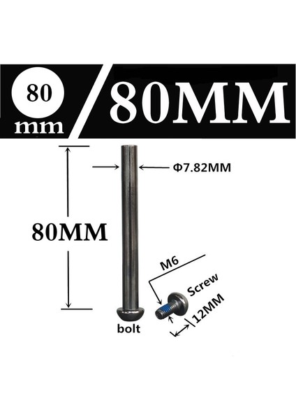 80MM 1 Adet Stil M6&φmm Scooter Kaykay Kayak Bisiklet Amortisör Somun ve Civata Vida Aksesuarları (Yurt Dışından)