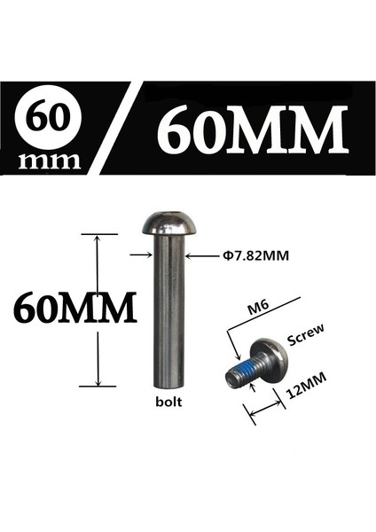 60MM 1 Adet Stil M6 ve Φ8* Scooter Paten Bisiklet Bisiklet Şok Emiciler Somun ve Civata Vida Aksesuarları (Yurt Dışından)