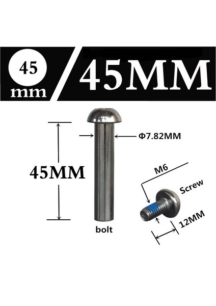 45MM 1 Adet Stil M6&φmm Scooter Kaykay Kayak Bisiklet Amortisör Somun ve Civata Vida Aksesuarları (Yurt Dışından)