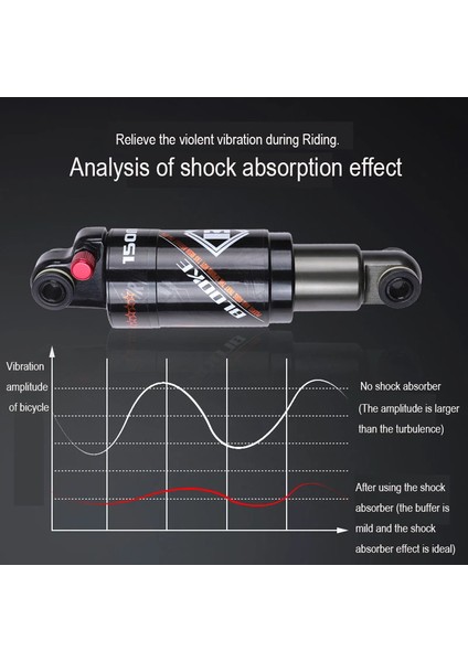 150 mm 1000 Lbs Stili Blooke Bisiklet Arka Hava Amortisörü Elektrikli Scooter Amortisörü Dağ Bisikleti Yağ Yaylı Amortisör M365 Kugoo M5 M4 (Yurt Dışından) modelleri